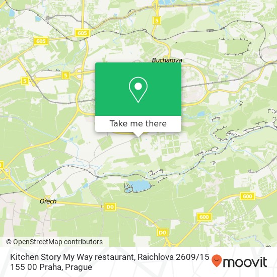 Kitchen Story My Way restaurant, Raichlova 2609 / 15 155 00 Praha map