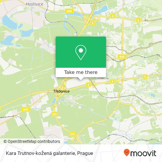 Kara Trutnov-kožená galanterie, Řevnická 155 21 Praha map
