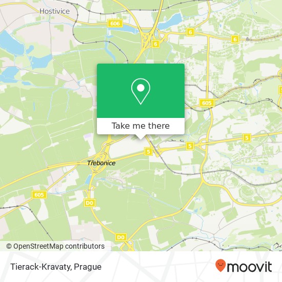 Карта Tierack-Kravaty, Řevnická 155 21 Praha
