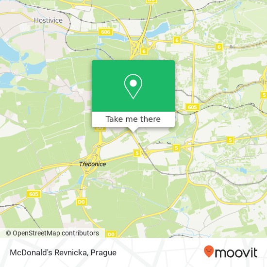 Карта McDonald's Revnicka, Řevnická 170 / 4 155 21 Praha