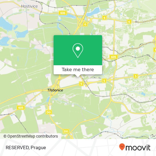 Карта RESERVED, Řevnická 1 155 21 Praha