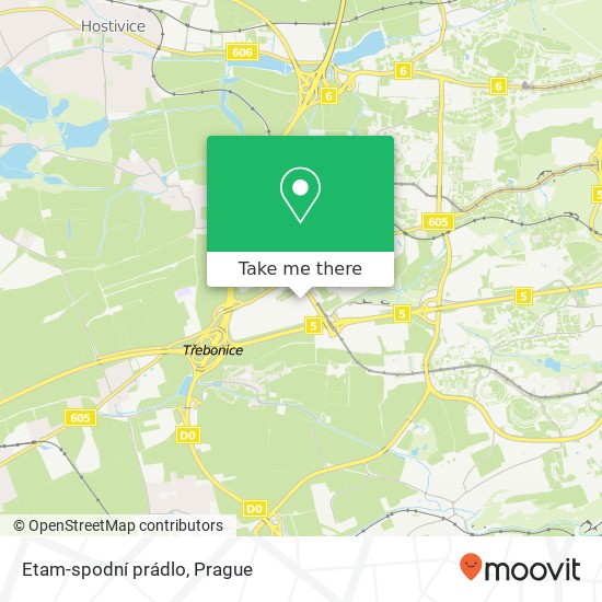 Карта Etam-spodní prádlo, Řevnická 155 21 Praha