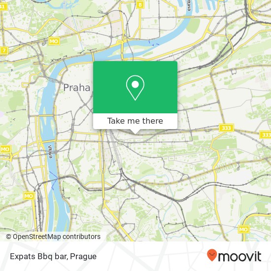 Карта Expats Bbq bar, Vinohradská 2165 / 48 120 00 Praha