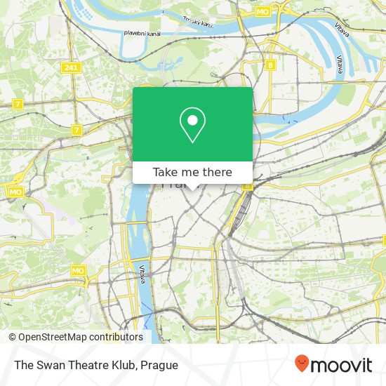Карта The Swan Theatre Klub, Ovocný Trh 579 / 6 110 00 Praha