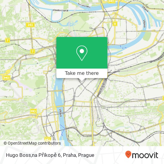 Hugo Boss,na Příkopě 6, Praha, Na Příkopě 848 / 6 110 00 Praha map