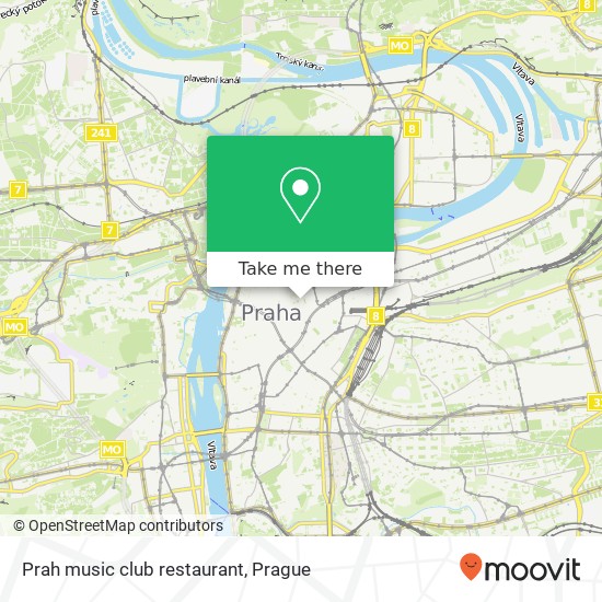 Prah music club restaurant map