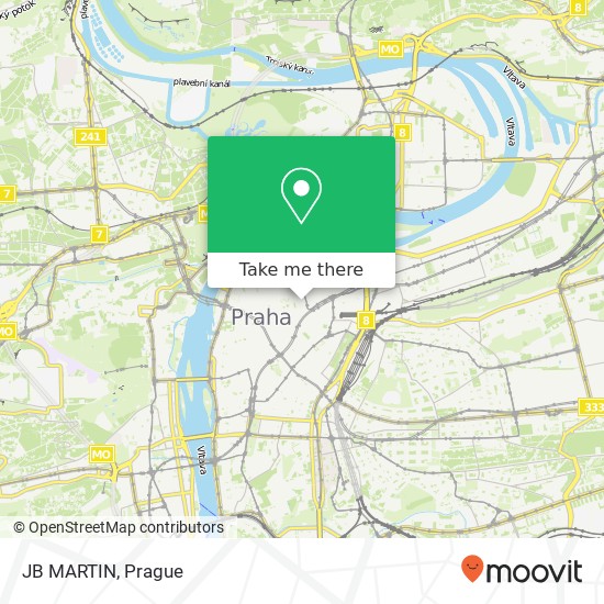 Карта JB MARTIN, náměstí Republiky 8 110 00 Praha