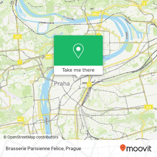 Карта Brasserie Parisienne Felice, Na Poříčí 7 110 00 Praha