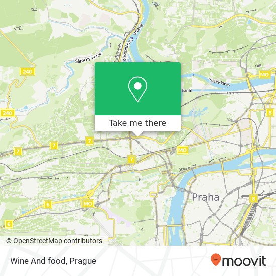 Wine And food, Národní obrany 963 / 29 160 00 Praha map