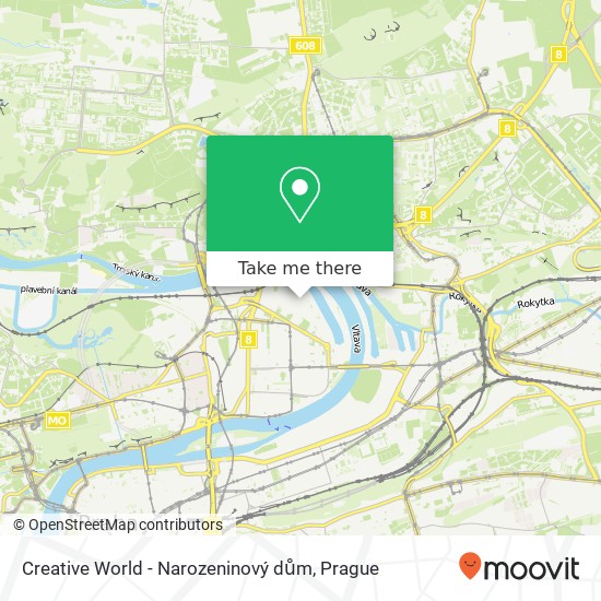 Карта Creative World - Narozeninový dům, Přívozní 937 / 3 170 00 Praha