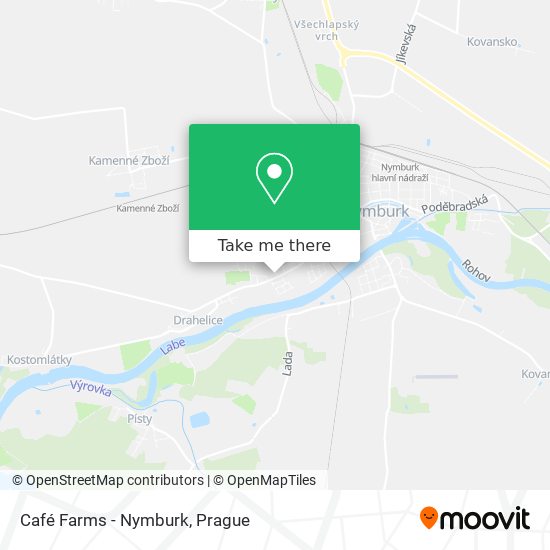 Café Farms - Nymburk map