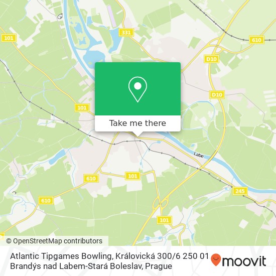 Atlantic Tipgames Bowling, Královická 300 / 6 250 01 Brandýs nad Labem-Stará Boleslav map