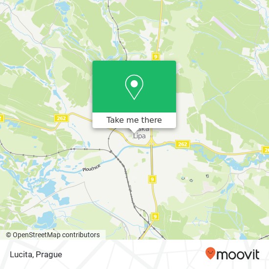Карта Lucita, Sokolská Česká Lípa