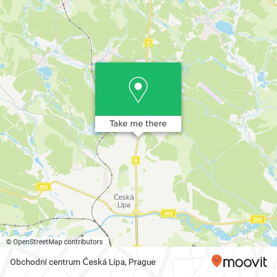 Obchodní centrum Česká Lípa map