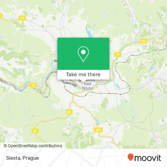 Карта Siesta, Máchova 466 01 Jablonec nad Nisou