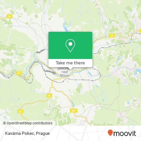 Карта Kavárna Pokec, Smetanova Jablonec nad Nisou