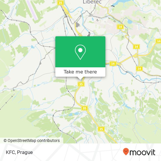 KFC, České mládeže 463 12 Liberec map