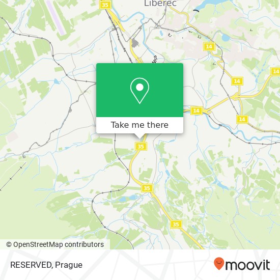 Карта RESERVED, České mládeže 456 463 12 Liberec