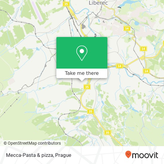 Mecca-Pasta & pizza, České mládeže 456 463 12 Liberec map