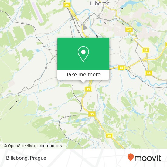Карта Billabong, České mládeže 456 463 12 Liberec