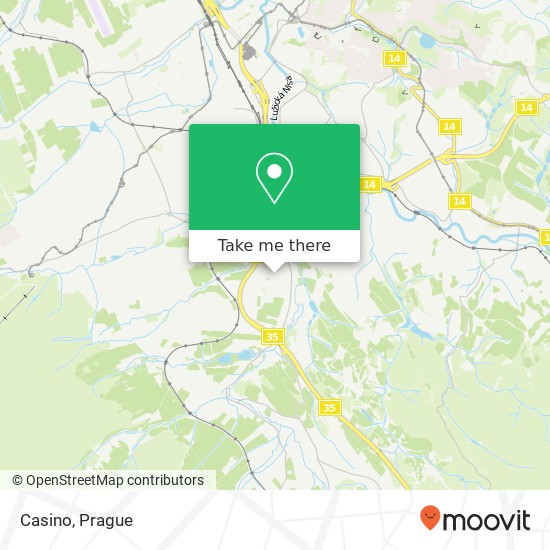 Карта Casino, Vackova 463 12 Liberec