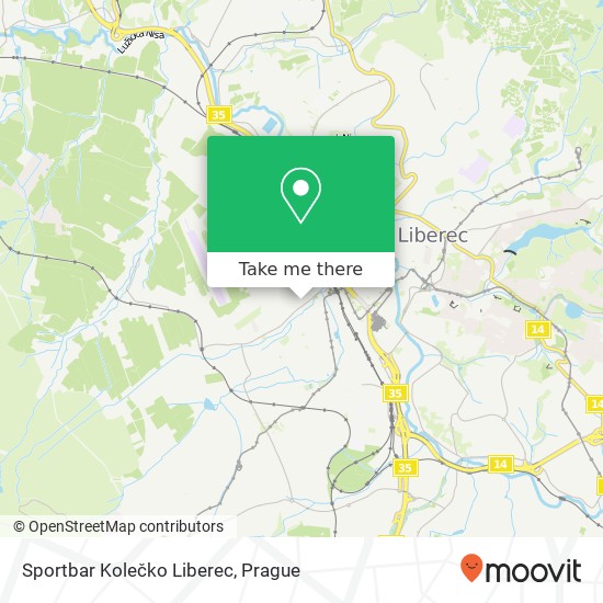 Sportbar Kolečko Liberec map
