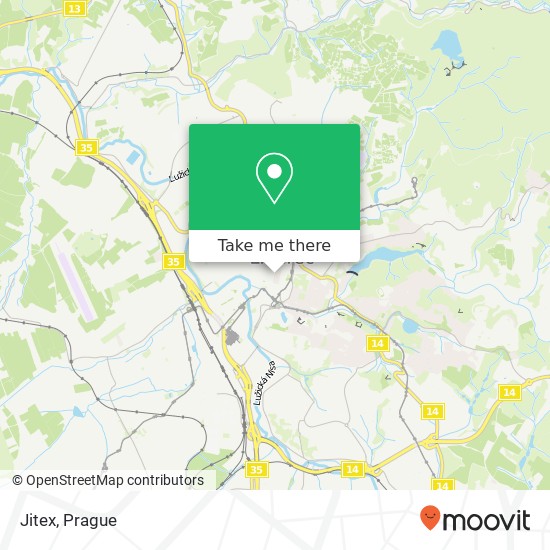 Jitex, Pražská Liberec map
