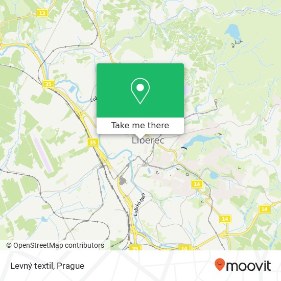 Карта Levný textil, Železná 22 460 01 Liberec