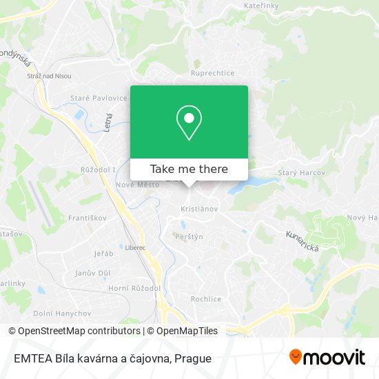 EMTEA Bíla kavárna a čajovna map