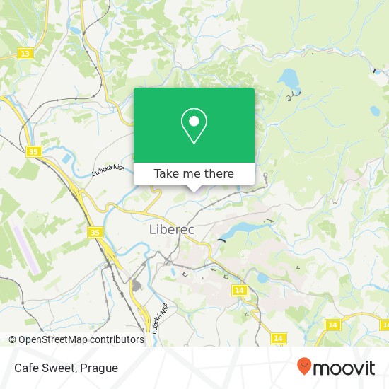 Карта Cafe Sweet, Durychova 963 / 9 460 01 Liberec