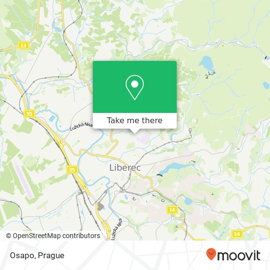 Osapo, Ruprechtická Liberec map