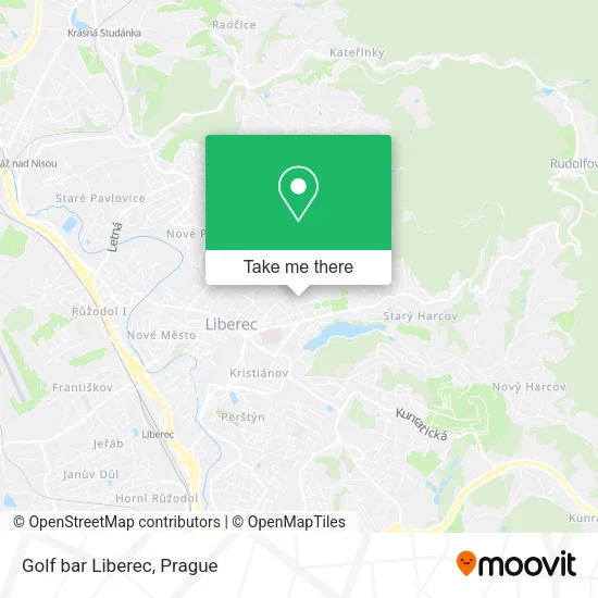 Карта Golf bar Liberec