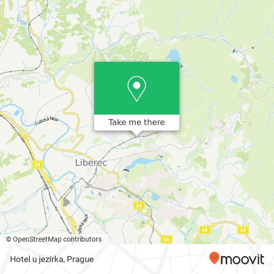 Hotel u jezírka, Masarykova 44 460 01 Liberec map