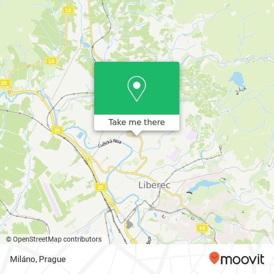 Miláno, Generála Svobody 33 460 01 Liberec map