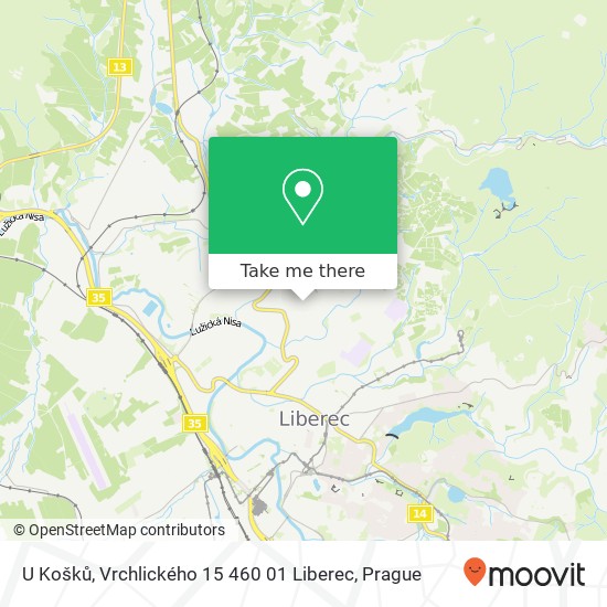 U Košků, Vrchlického 15 460 01 Liberec map