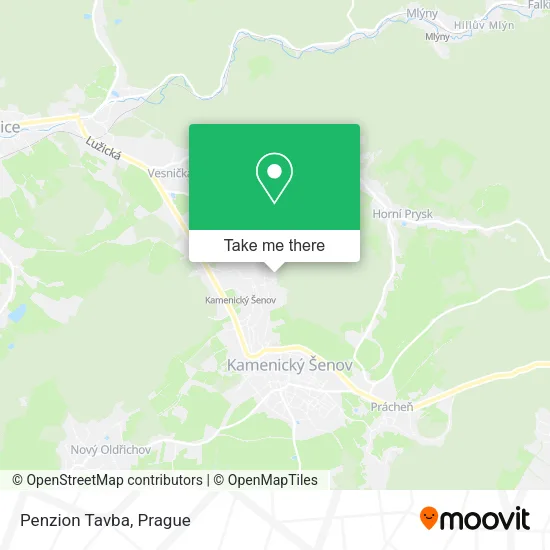Карта Penzion Tavba