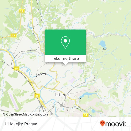 U Hokejky, Vrchlického 802 Liberec map