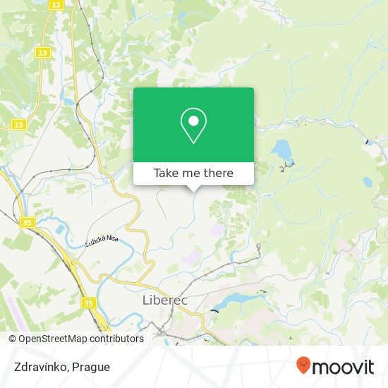 Карта Zdravínko, Ruprechtická 485 / 151 460 01 Liberec