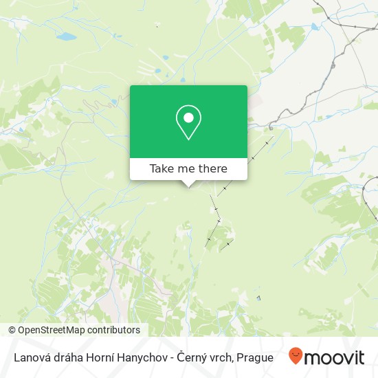 Lanová dráha Horní Hanychov - Černý vrch map