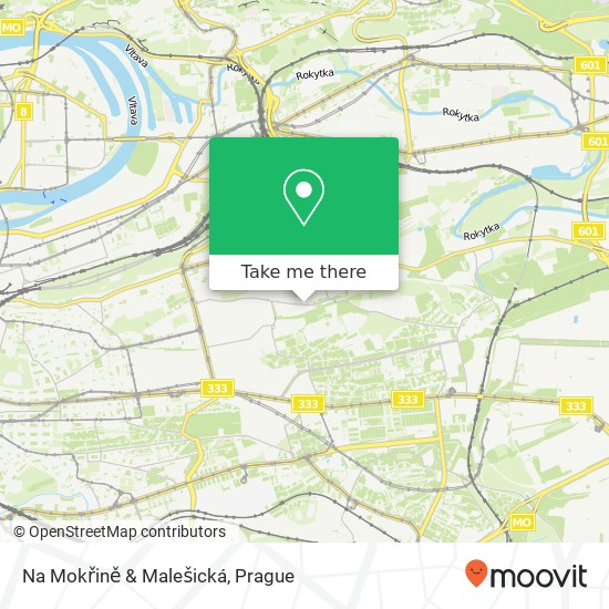 Карта Na Mokřině & Malešická