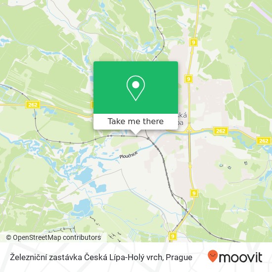 Železniční zastávka Česká Lípa-Holý vrch map