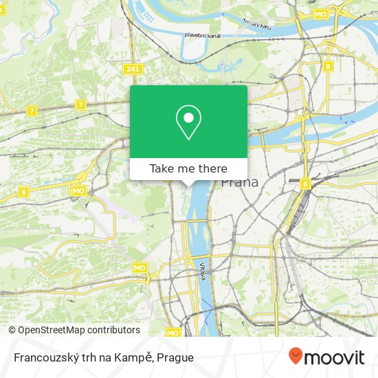 Francouzský trh na Kampě map