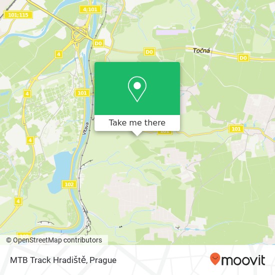 MTB Track Hradiště map