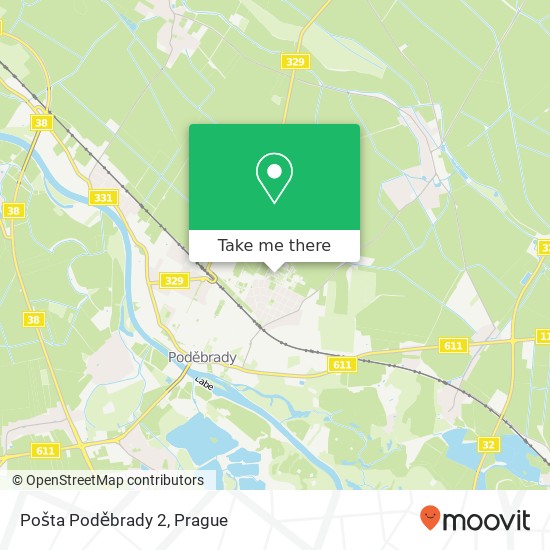 Pošta Poděbrady 2 map