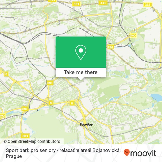 Sport park pro seniory - relaxační areál Bojanovická map