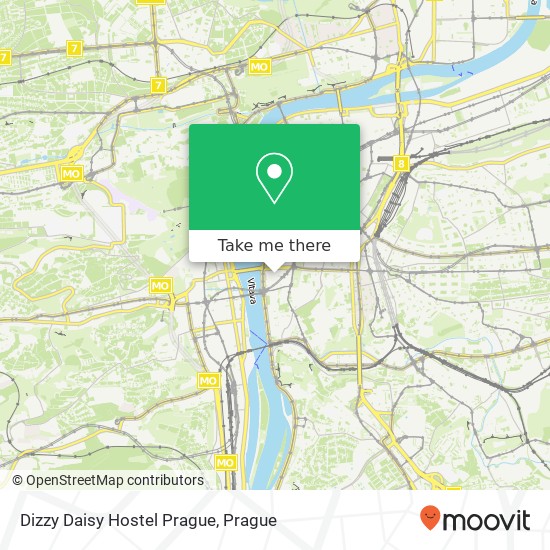 Карта Dizzy Daisy Hostel Prague