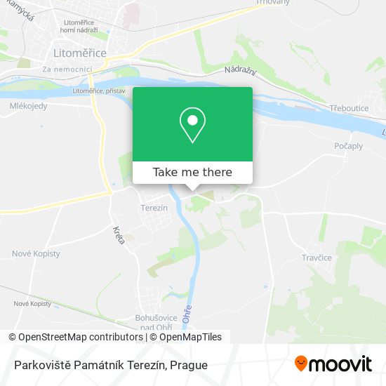 Parkoviště Památník Terezín map