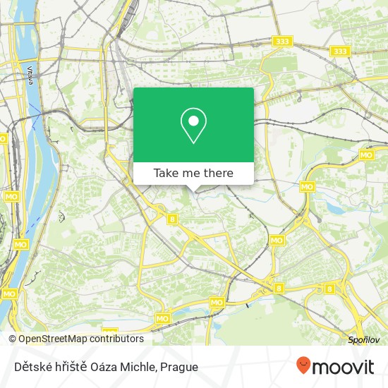 Dětské hřiště Oáza Michle map