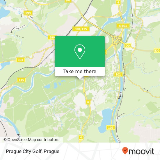 Prague City Golf map