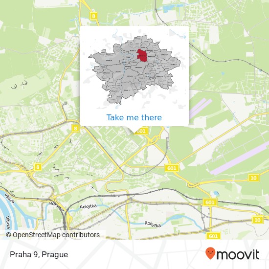 Praha 9 map